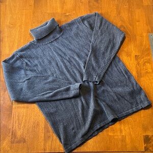 Summit Hill 100% Cotton Dark Gray Turtle Neck Sweater size XL